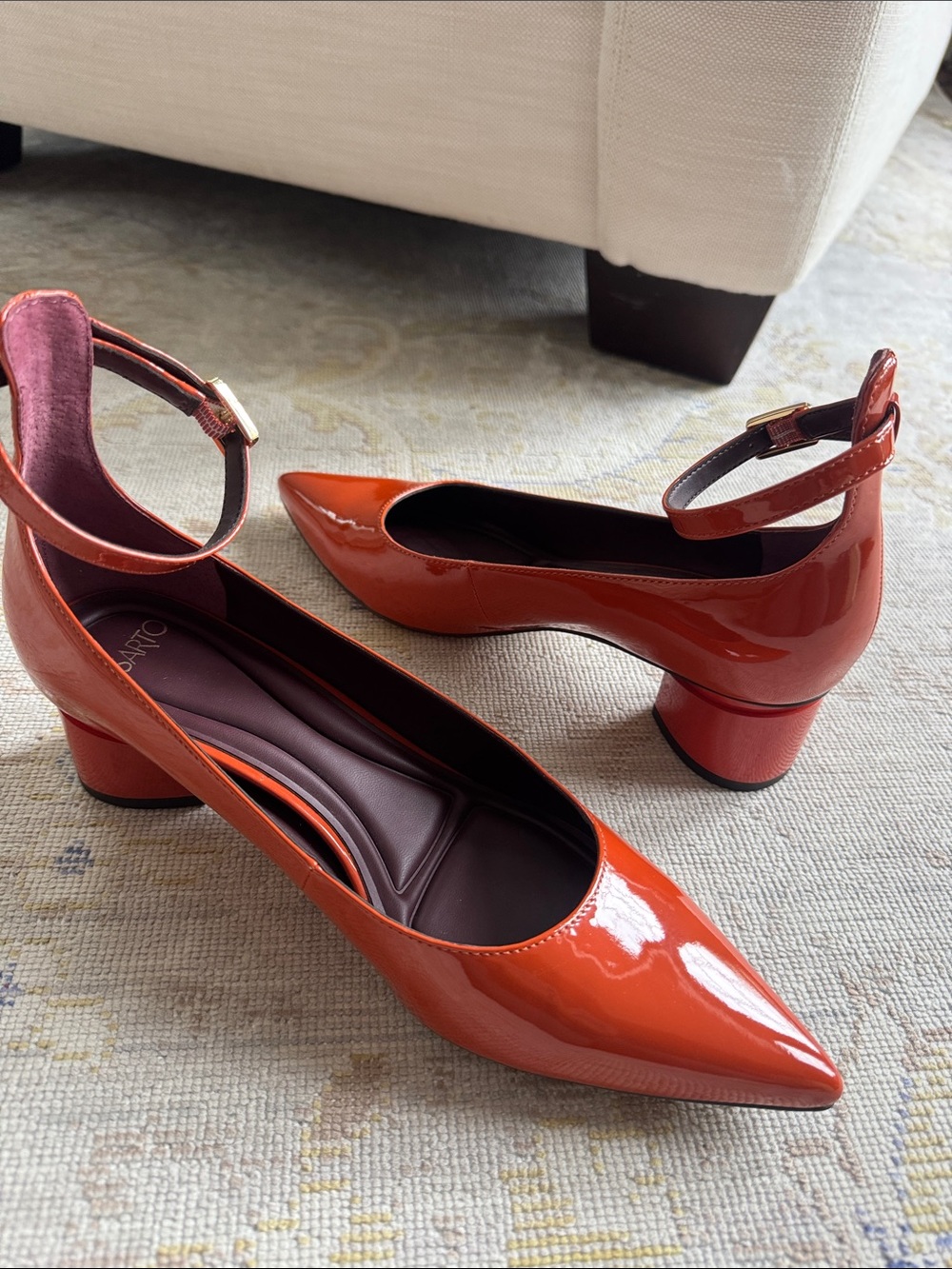 Anthropologie Franco Sarto Vitale Ankle Strap Pointed Toe Pumps 9